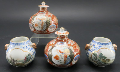2 Pair Chinese/Japanese Porcelain Small Vases
