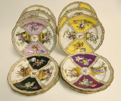 12 Meissen Porcelain Salad/Lunch Plates