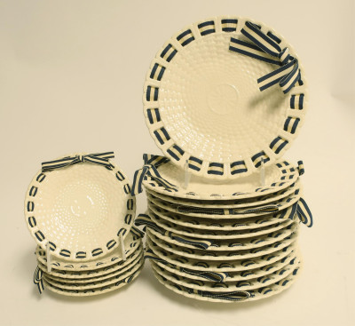 16 Cream Color Ceramic Plates