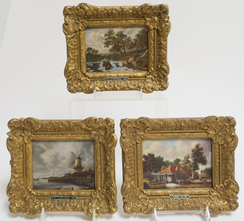 3 Dutch Style Framed Color Prints