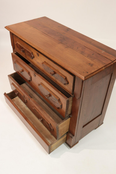 Mahogany and Burled Wood 3 Drawer Dresser