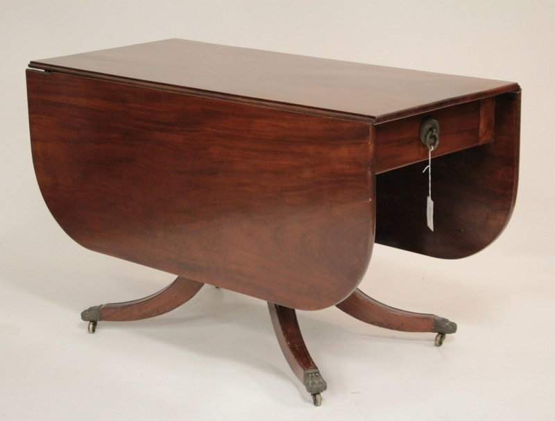 Mahogany Drop Leaf Dining Table, 19th C