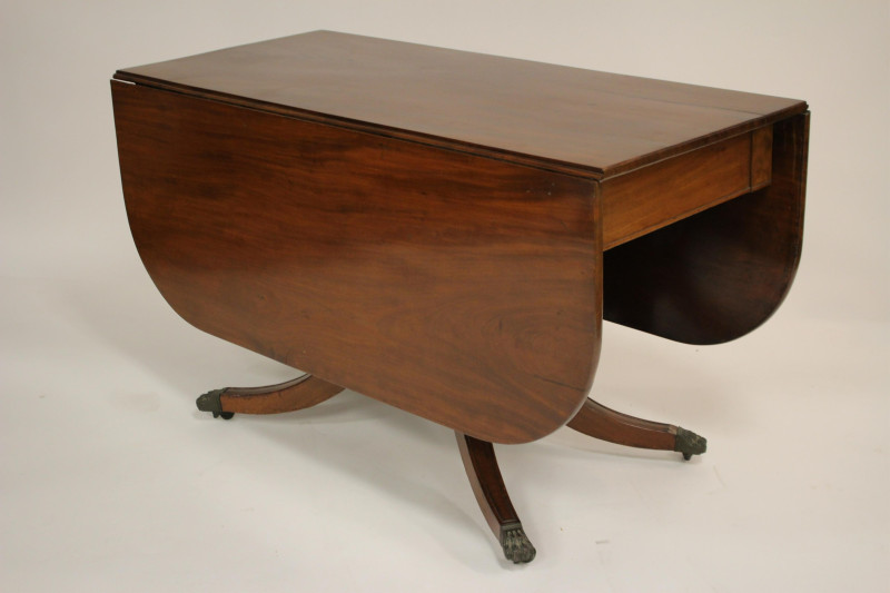 Mahogany Drop Leaf Dining Table, 19th C