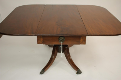Mahogany Drop Leaf Dining Table, 19th C