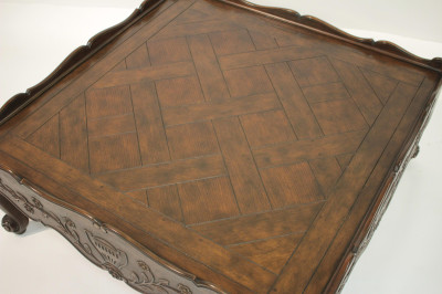 Baker French Provincial Style Oak Coffee Table