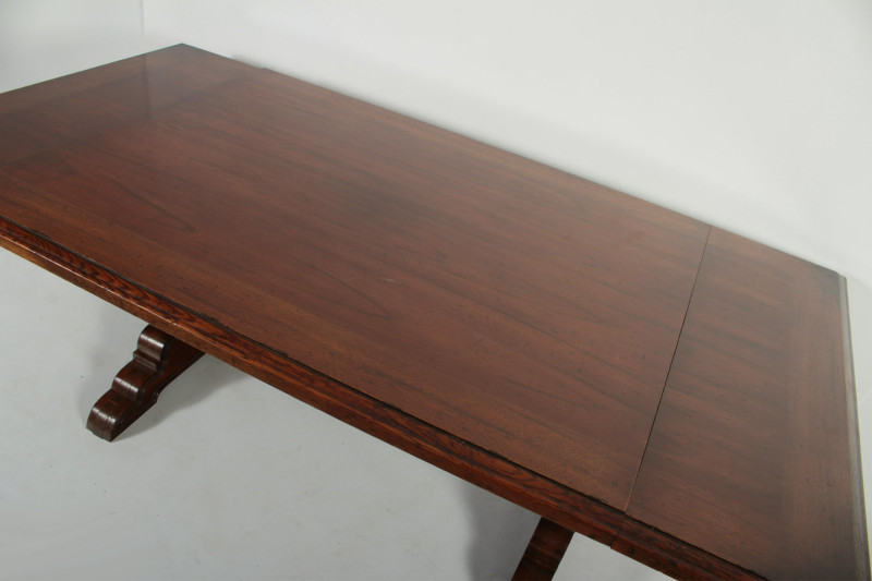 Oak and Hardwood Veneered Extension Dining Table