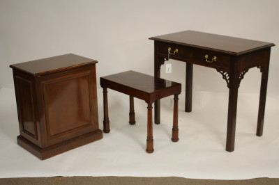 3 Accessory Furnishings: Contemporary &amp; an Antique