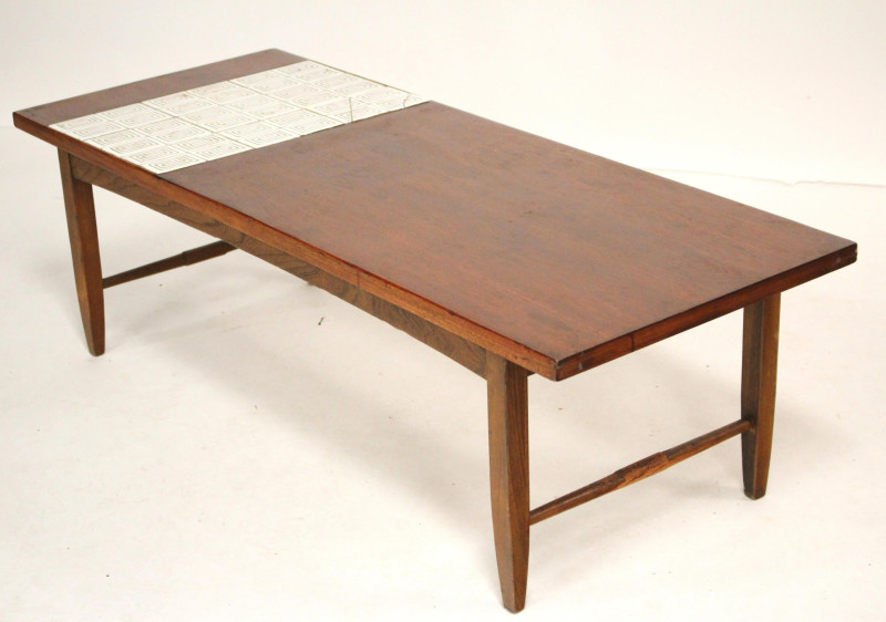 Lane Virginia Maid Tile Inset Wood Cocktail Table