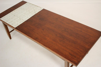 Lane Virginia Maid Tile Inset Wood Cocktail Table