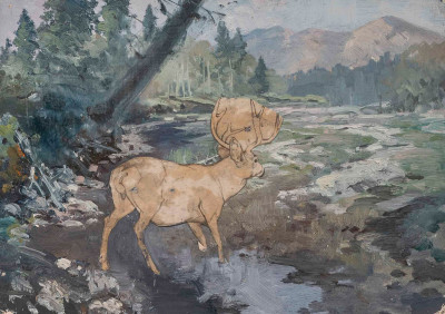 George Browne - 6 Deer and Elk studies
