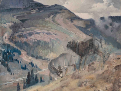 George Browne - 6 Deer and Elk studies