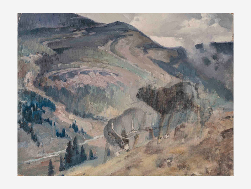 George Browne - 6 Deer and Elk studies