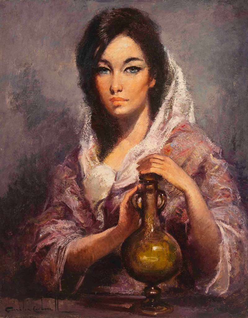 Rosendo Gonzalez Carbonell - In Lavender with Vase