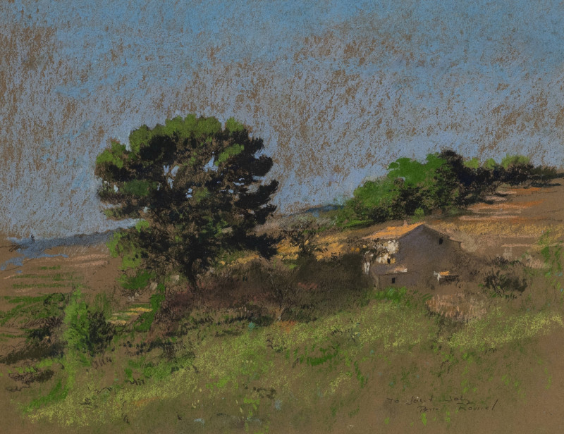 Pierre Roussel - Landscape with tree and farmhouse