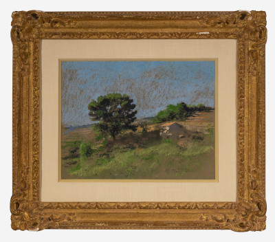 Pierre Roussel - Landscape with tree and farmhouse