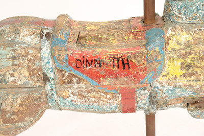 18th-19th c. Carousel Wooden Horse on Stand