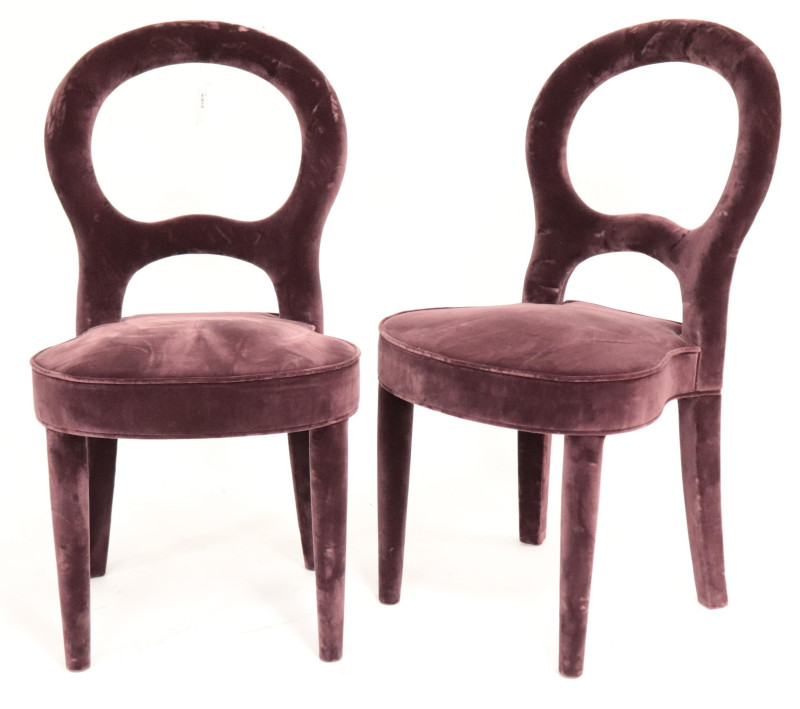 Pair Promemoria Velvet Chairs