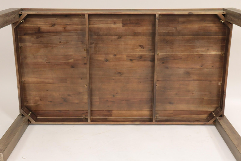 Parson Style Weathered Wood Dining Table