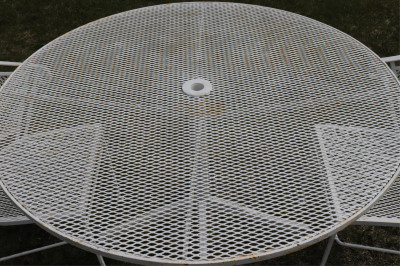 Painted Metal Patio Table and 4 chairs