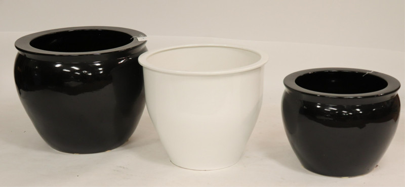 Group of 3 Ceramic Garden Planters