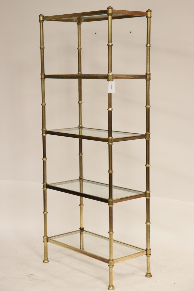 Modern Brass Etagere