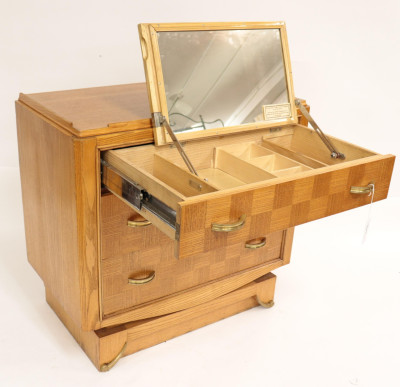 French Art Deco Parquetry Dressing Chest, 1925