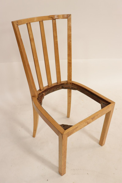 Set of 4 Art Deco Maple Side Chairs, circa 1940