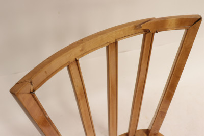 Set of 4 Art Deco Maple Side Chairs, circa 1940