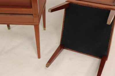 Set of 4 French 1940&apos;s Mahogany Side Chairs