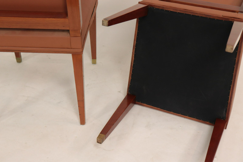 Set of 4 French 1940&apos;s Mahogany Side Chairs