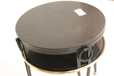 French 1940s Style Brass &amp; Wrought Iron Side Table