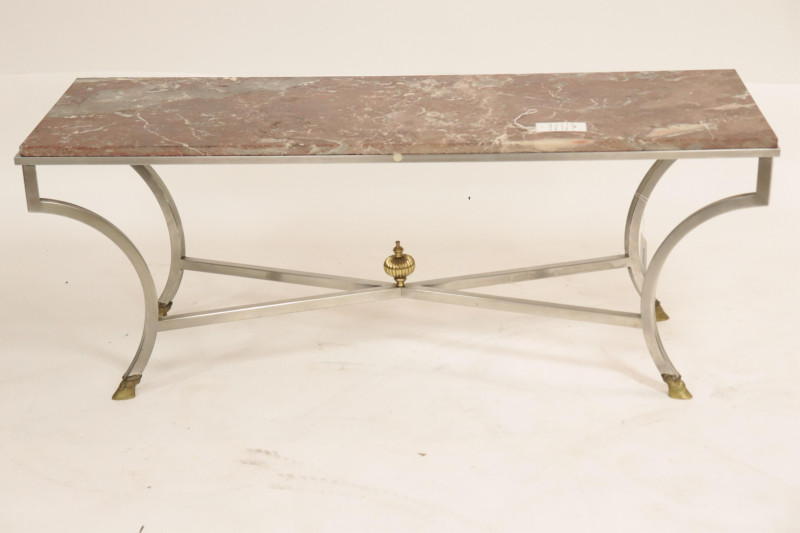 Neo-Classic Style Brass &amp; Metal Coffee Table