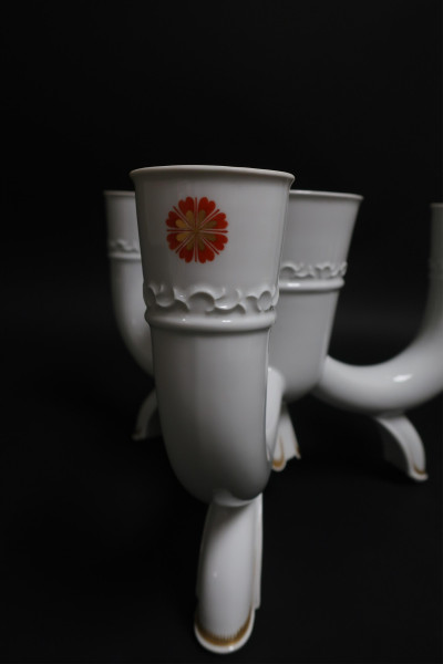 Pair of Art Deco Meissen Centerpieces &amp; Vase