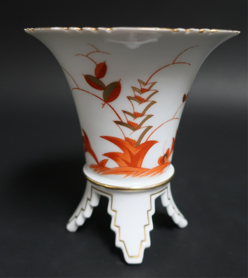 Pair of Art Deco Meissen Centerpieces &amp; Vase