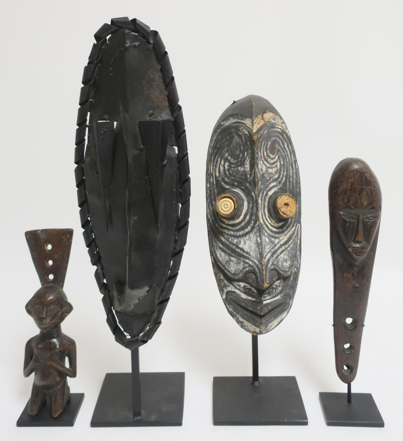 African Carved Wooden Masks &amp; Figure