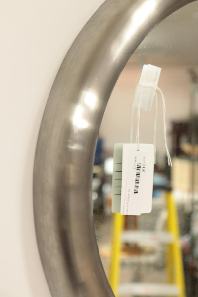 1970&apos;s Brushed Aluminum Porthole Mirror