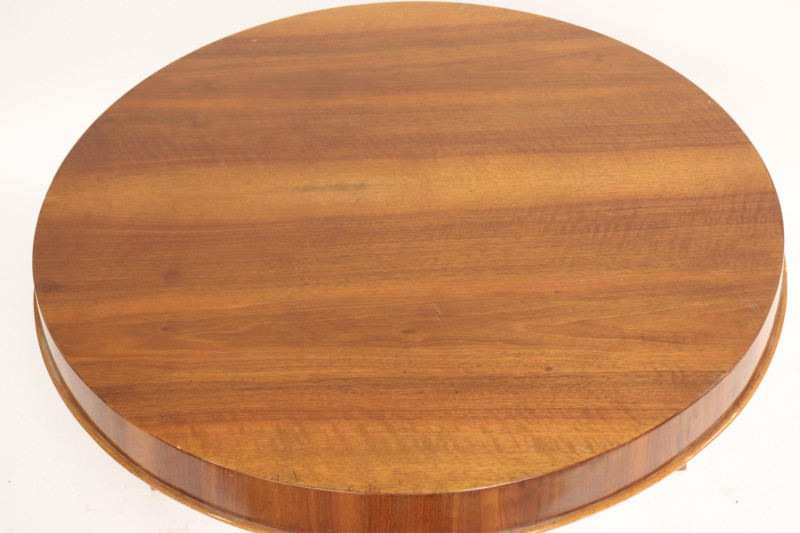 Late Art Deco Figured Walnut Center Table, 1940