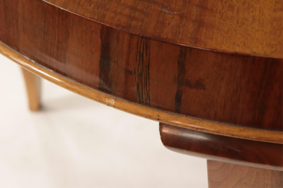 Late Art Deco Figured Walnut Center Table, 1940