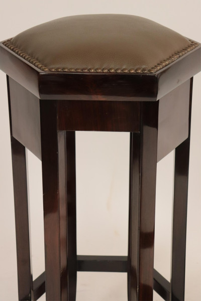 Set of 3 Art Deco Rosewood Bar Stools, circa 1940