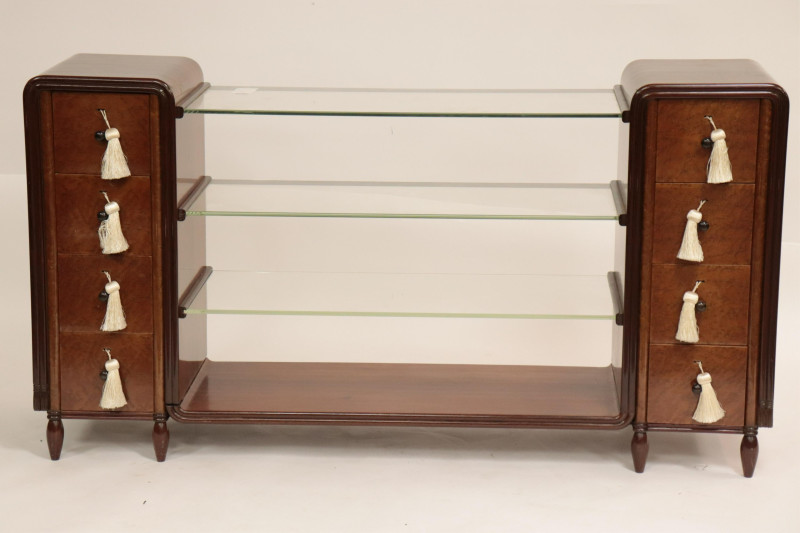Art Deco Bird&apos;s Eye Maple &amp; Rosewood Console