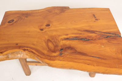 Rustic Pine Live Edge Tavern Table