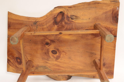 Rustic Pine Live Edge Tavern Table