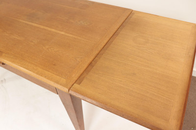 French Mid Century Oak Extension Dining Table