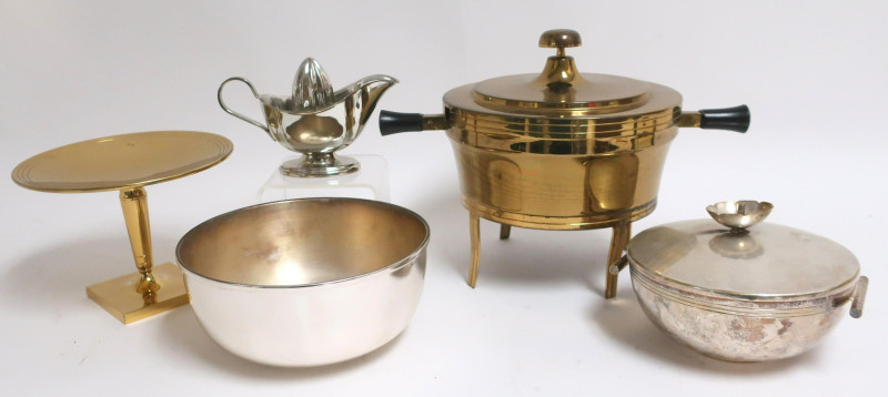 5 Tommy Parzinger for Dorlyn Brass &amp; Silver Items