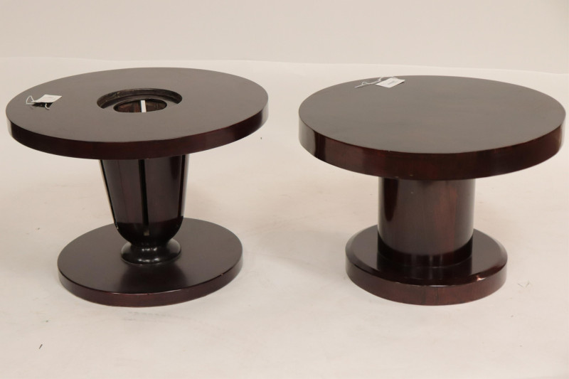 Tovar Art Deco Mahogany Circular End Tables