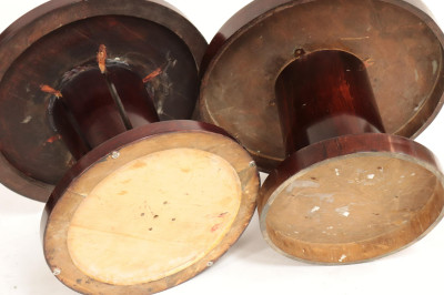 Tovar Art Deco Mahogany Circular End Tables
