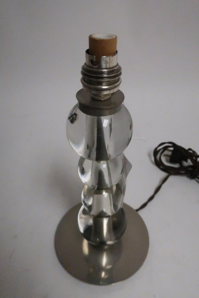 5 Art Deco Chrome and Glass Ball Table Lamps