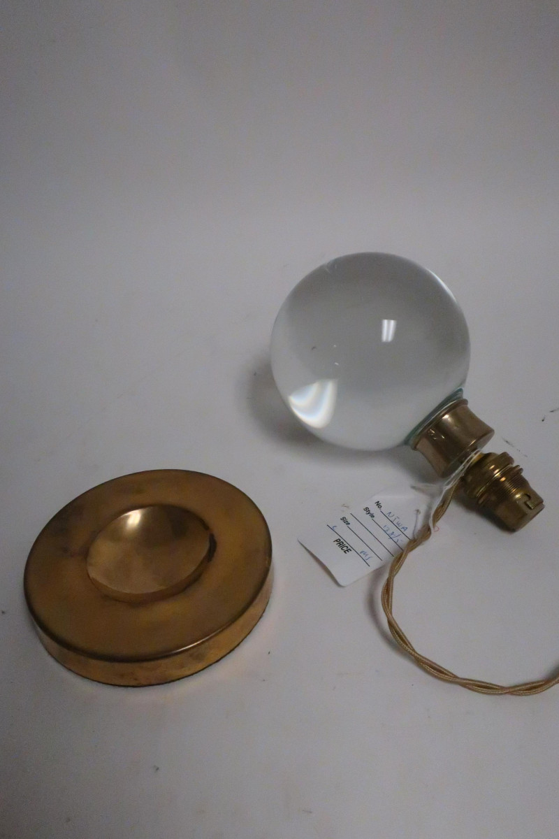 5 Art Deco Chrome and Glass Ball Table Lamps