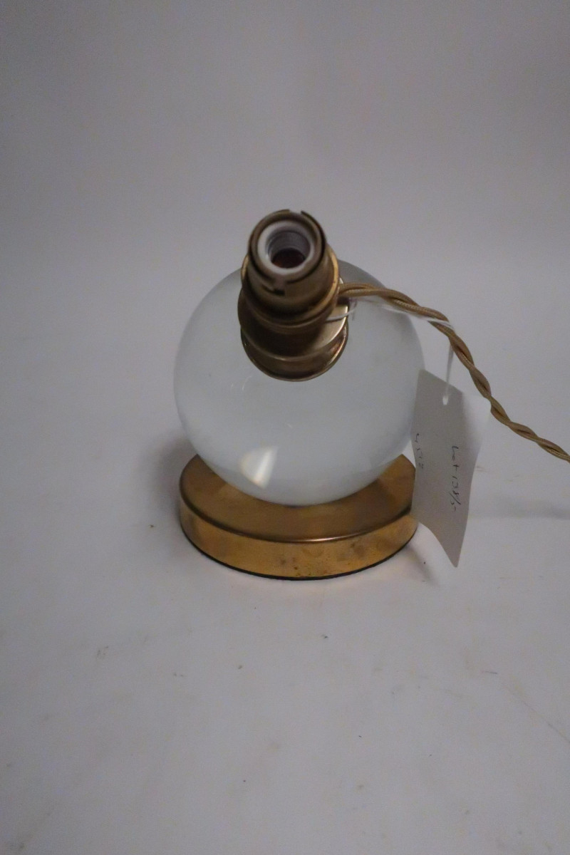 5 Art Deco Chrome and Glass Ball Table Lamps