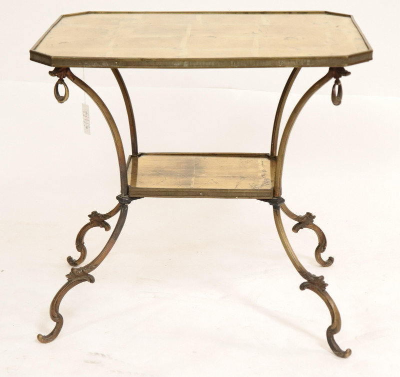 Victorian Gold Painted Cast Brass Side Table